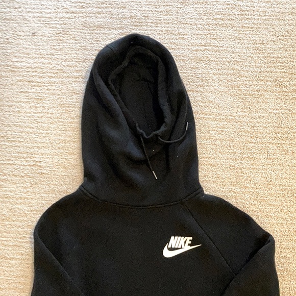 High Neck Black Nike Hoodie - Picture 2 of 2